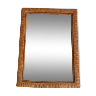Old rattan mirror
