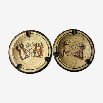 Earthen ashtray with antique decoration Greek