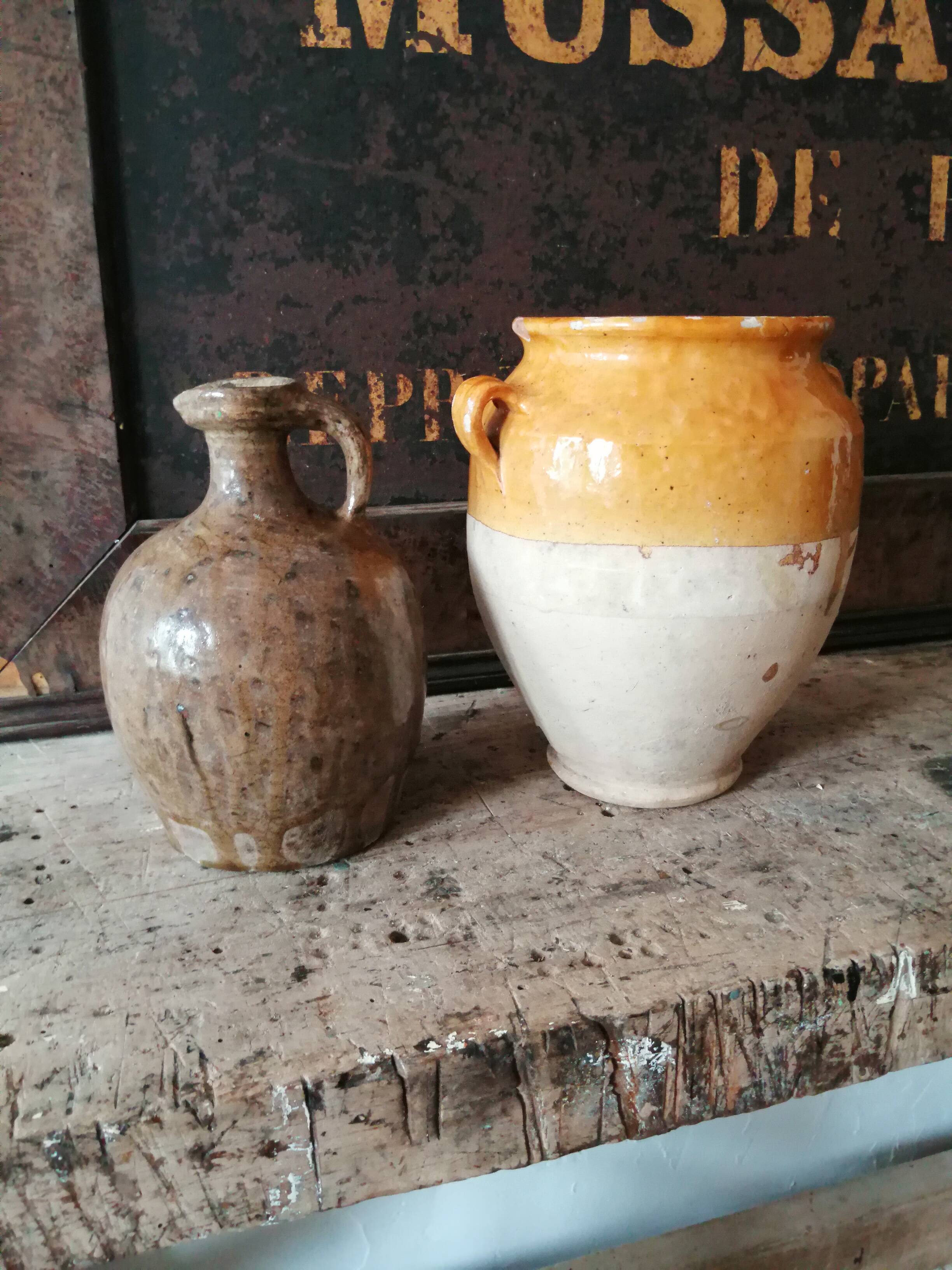 Small very old glazed jug