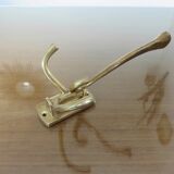 Wall coat rack 4 swivel brass hooks
