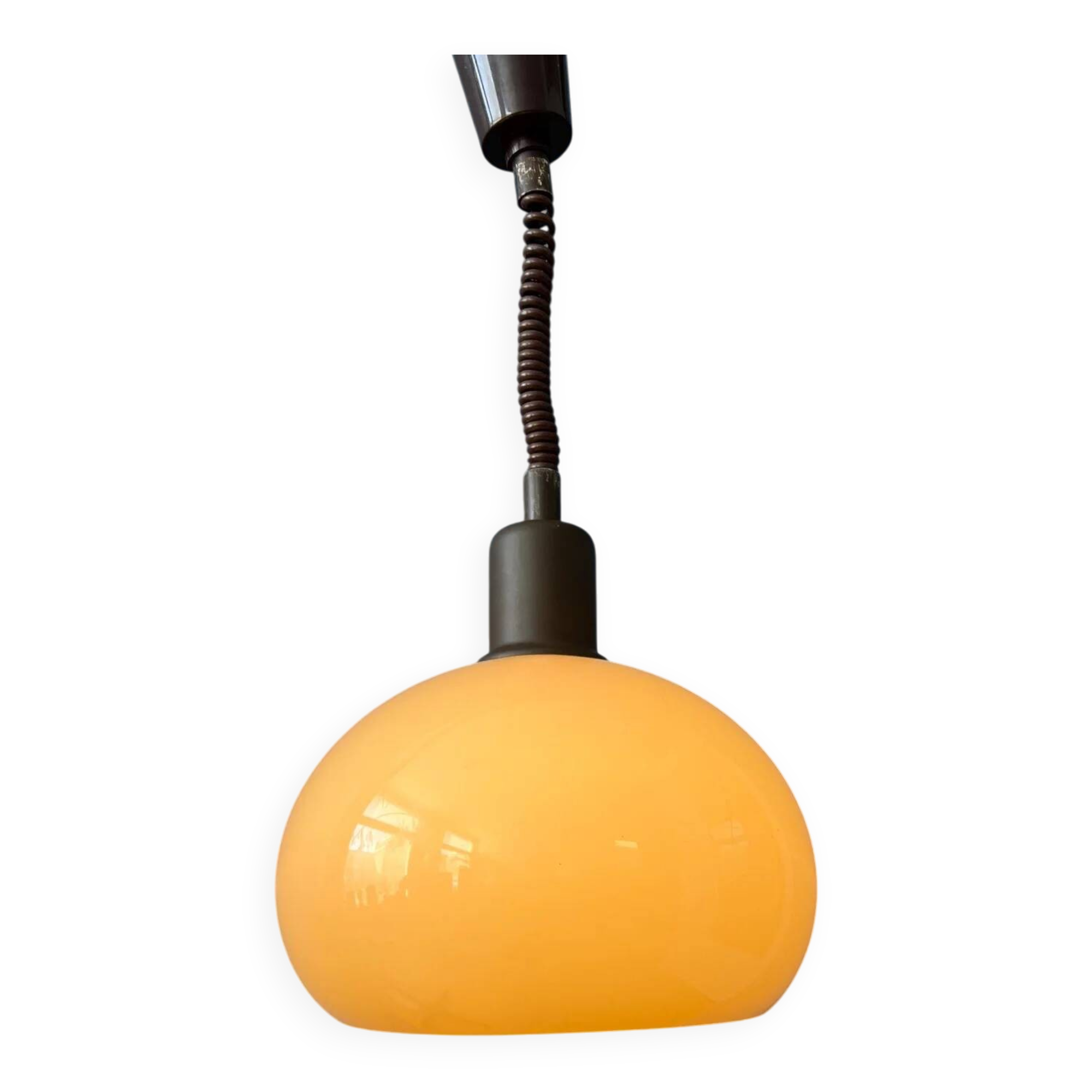 Vintage beige mushroom acrylic glass pendant lamp