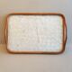 Vintage mother-of-pearl and bamboo tray 54 x 37 cm