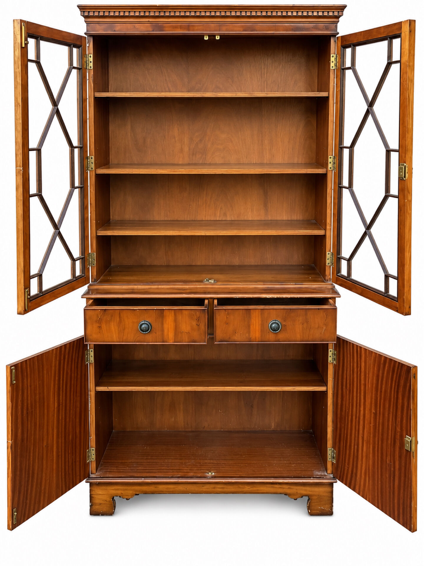 19th-century vintage English display cabinet