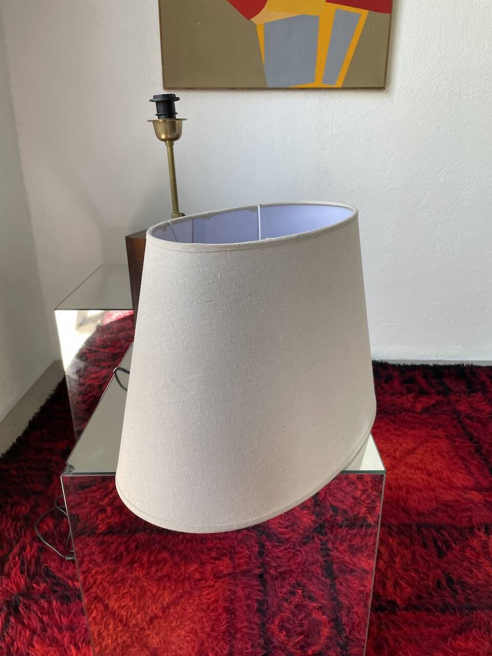 1950s wooden table lamp