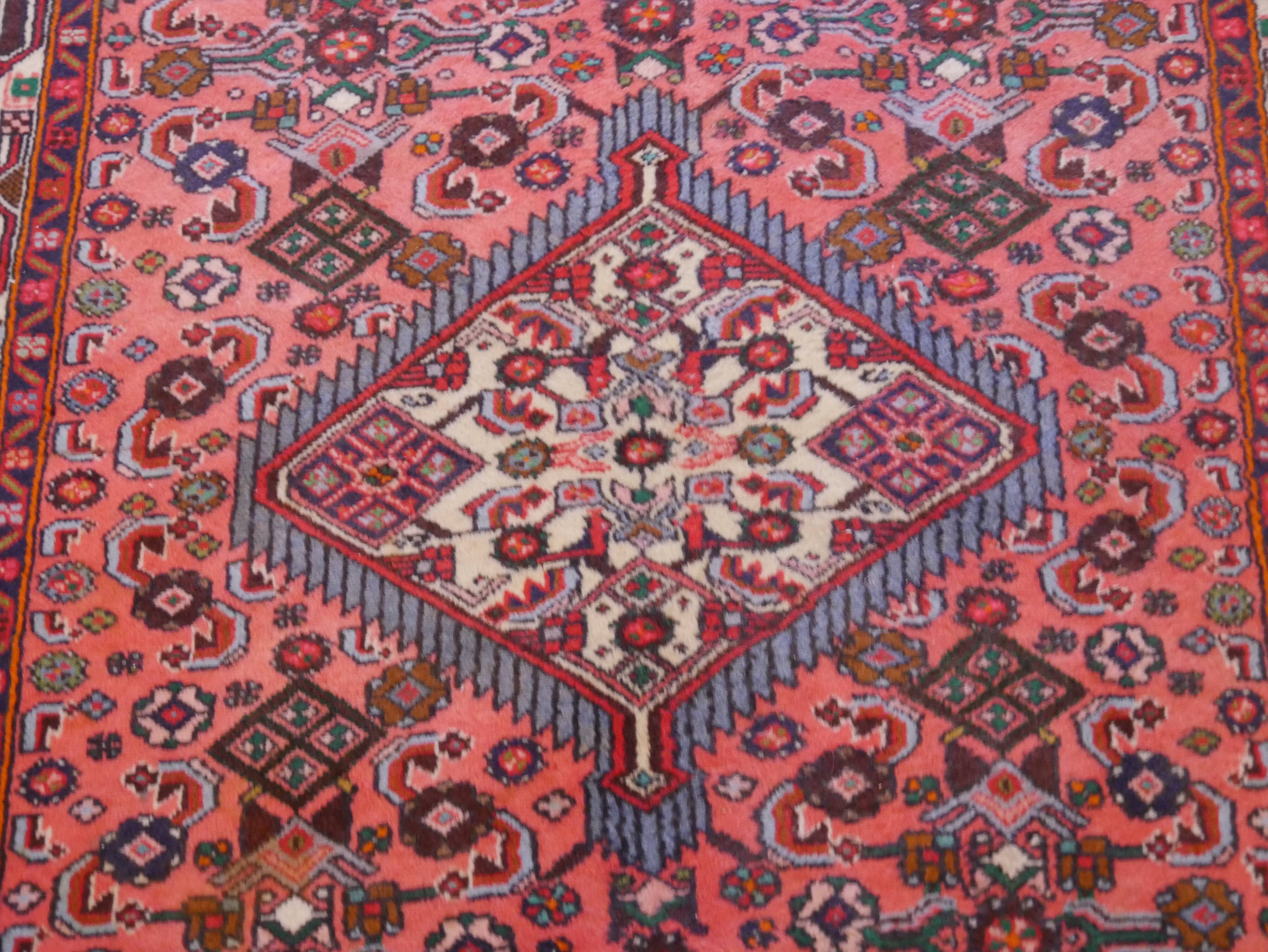 Vintage Persian Hamadan Handmade Oriental Carpet 103x150cm