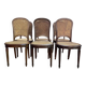 Set of 6 Louis XVI style chairs in cane - Caned