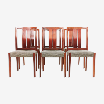 6 chaises de salle à manger suédoises en bois de rose du milieu du siècle par Nils Jonsson pour Hugo Troeds