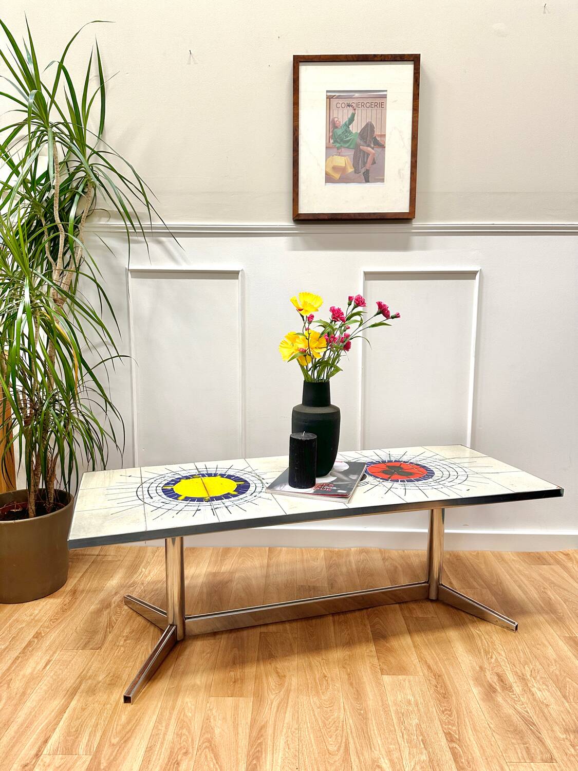 Colorful ceramic coffee table