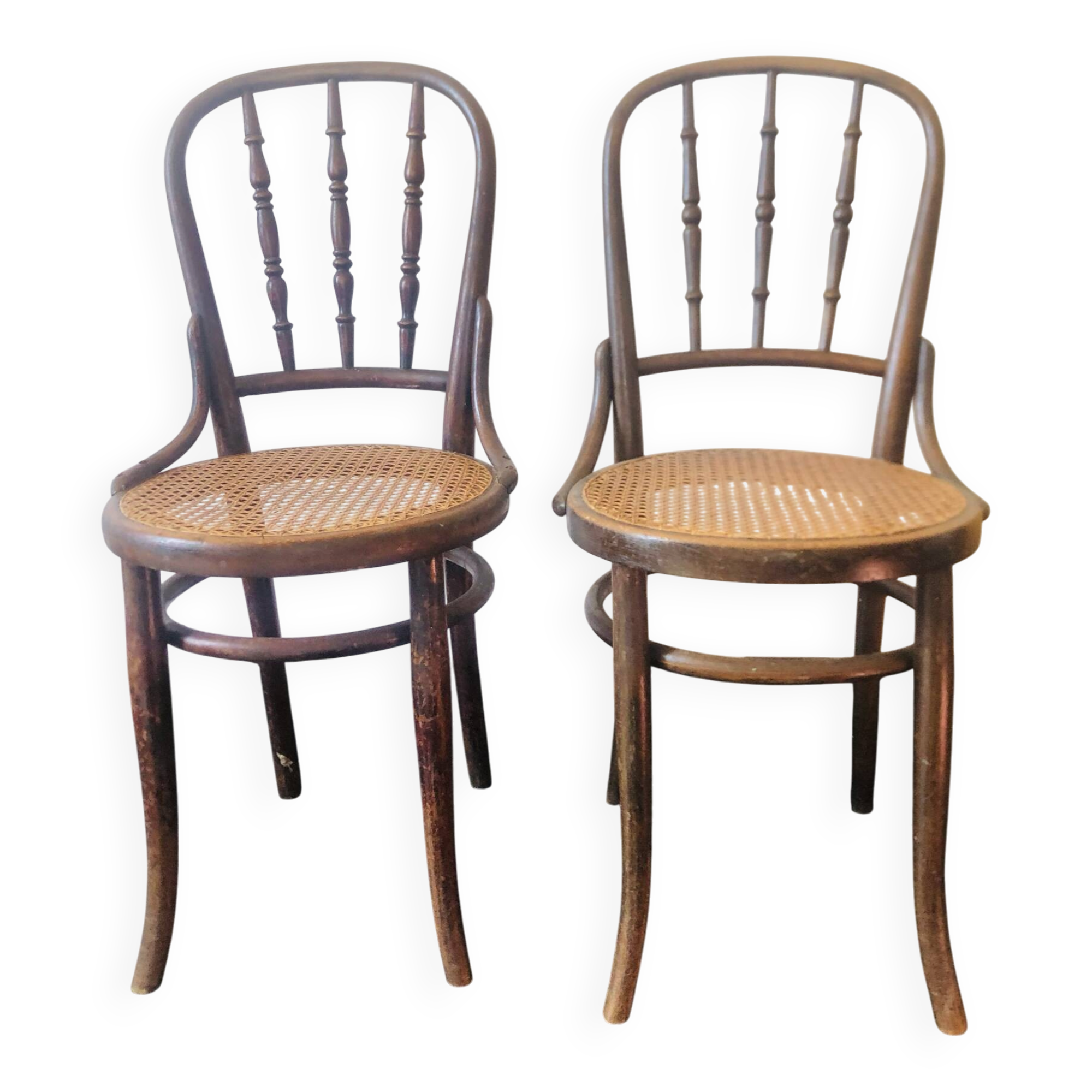 Pair of chairs signed Thonet