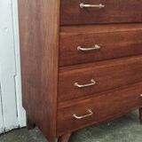 Vintage chest of drawers with solid oak compass legs