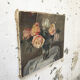 Canvas oil on panel with flowers