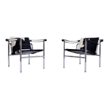 LC1 armchairs, Le Corbusier,  Cassina