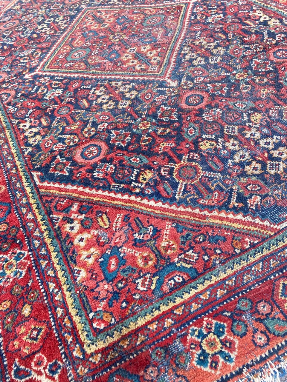 Old Persian carpet of Mahal handmade 126x197 cm