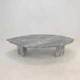 Italian marble leaf shape coffee table, 1980's