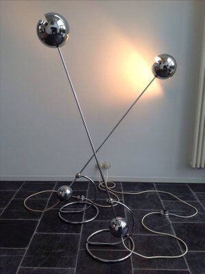 Set of 2 floor lamps 3S by Paolo Tilche, 1970s,