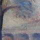 Old painting "edge of the Seine", oil painting