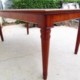 Rectangular table in mahogany with 2 leaves