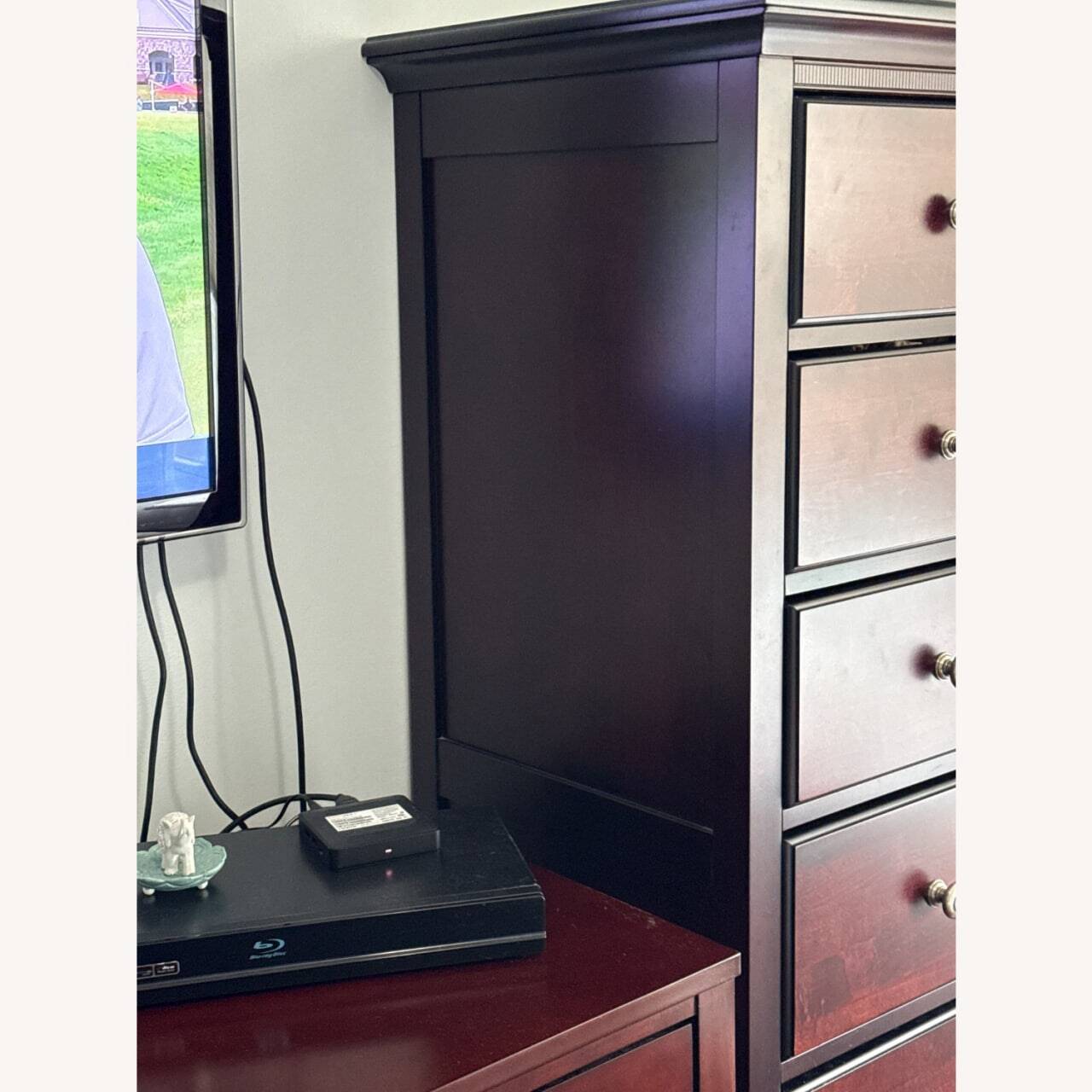 Macy's Murray dark brown wooden chest of drawers