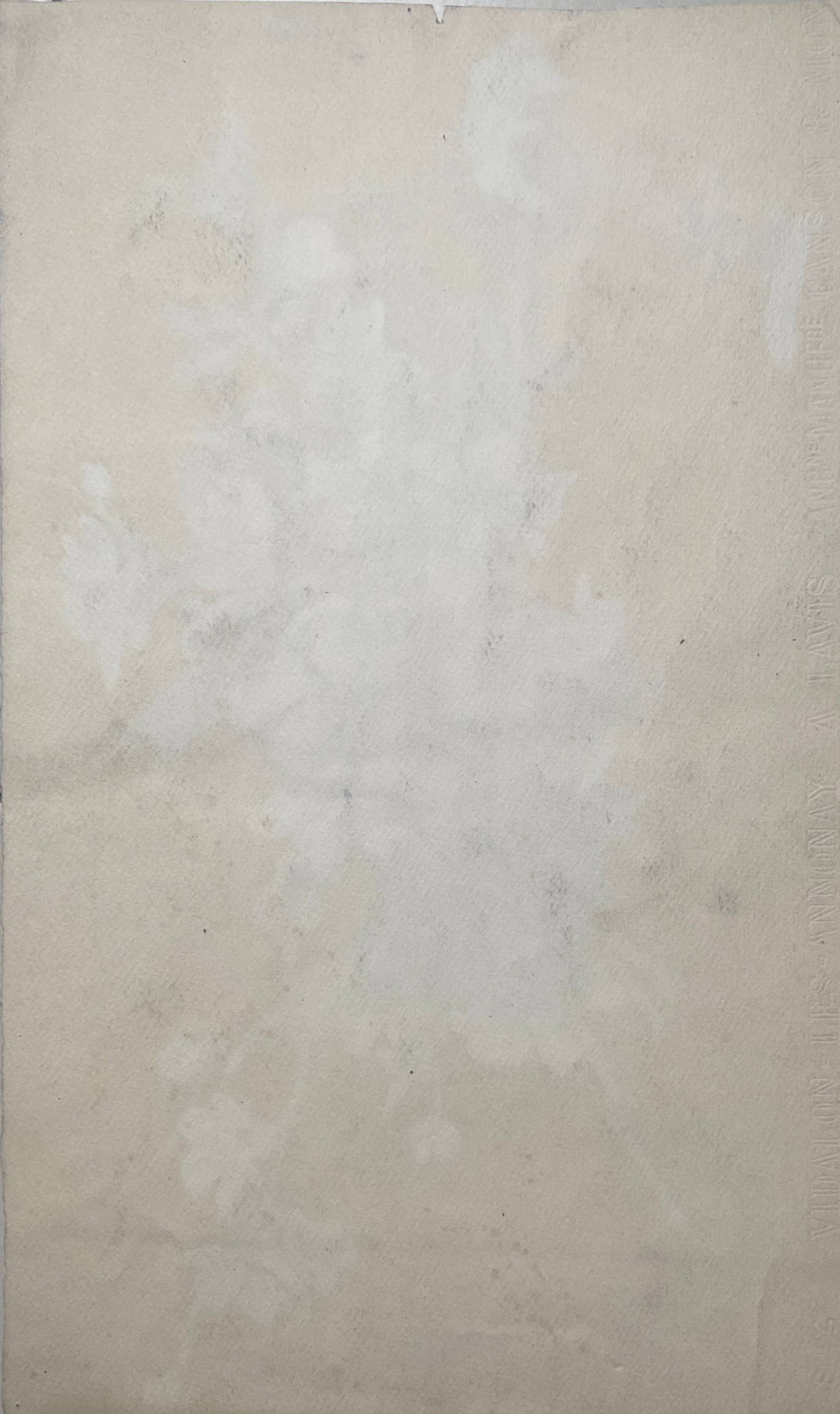 Watercolor painting "Bouquet of Eglantines" signed around 1900 on Vidalon paper