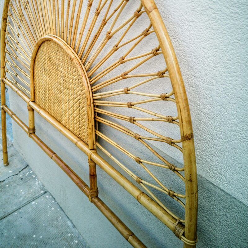 Rattan headboard
