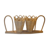 Double wicker pot door