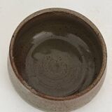 Glazed pottery water butter dish