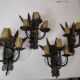 4 wrought iron sconces