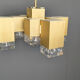 Vintage cubic chandelier by Gaetano Sciolari, 1970s