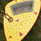 Table basse mosaïque céramique avec jardinière et luminaire 2 bras années 60