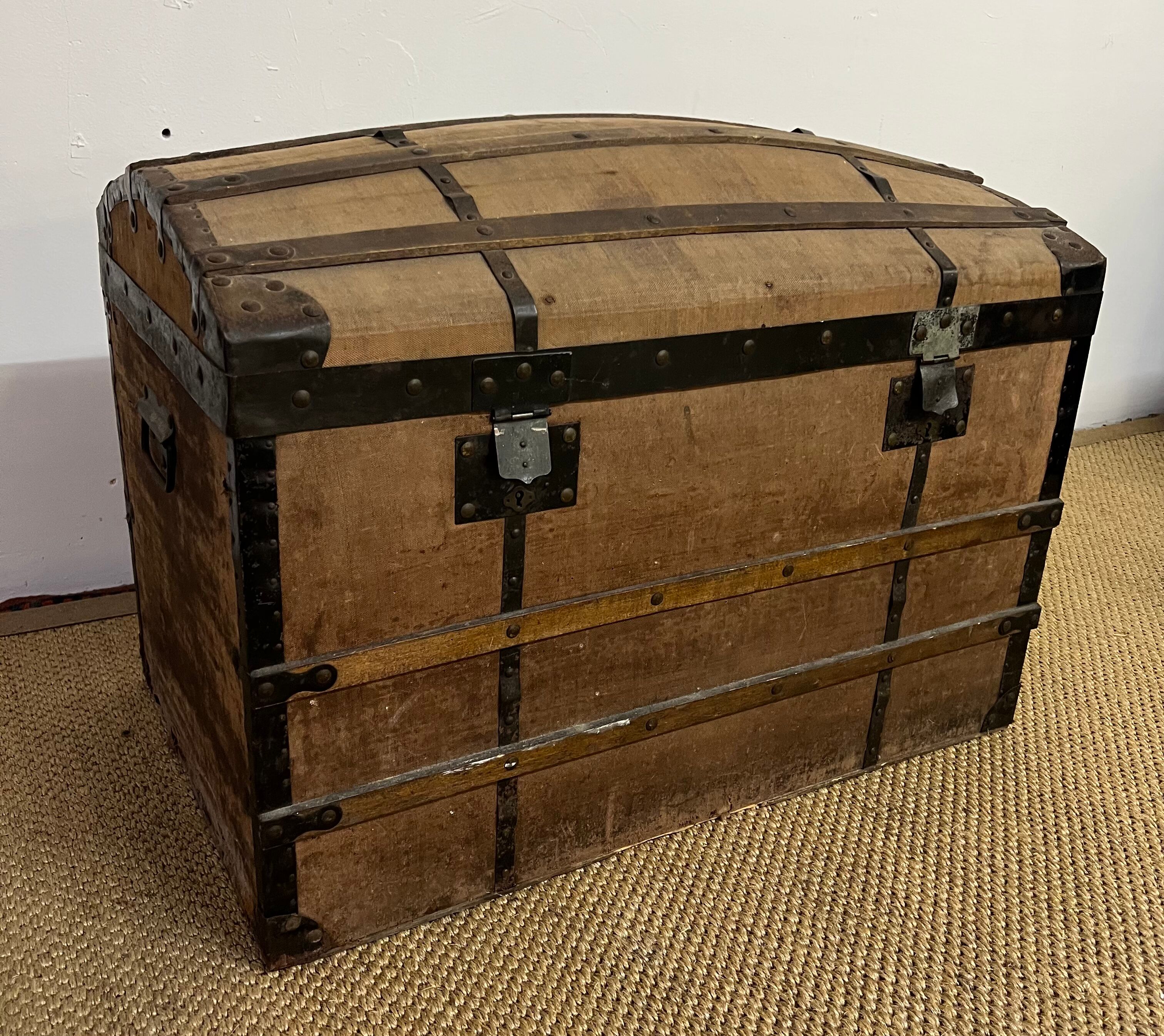 Antique wooden trunk