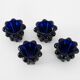 Set of cobalt candle holders, French design, 1970s, manufactured in Reims