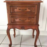 2 tables de chevet style Louis XV tiroirs et pieds cabrioles, 1960
