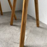 Set of 3 oak tripod stools