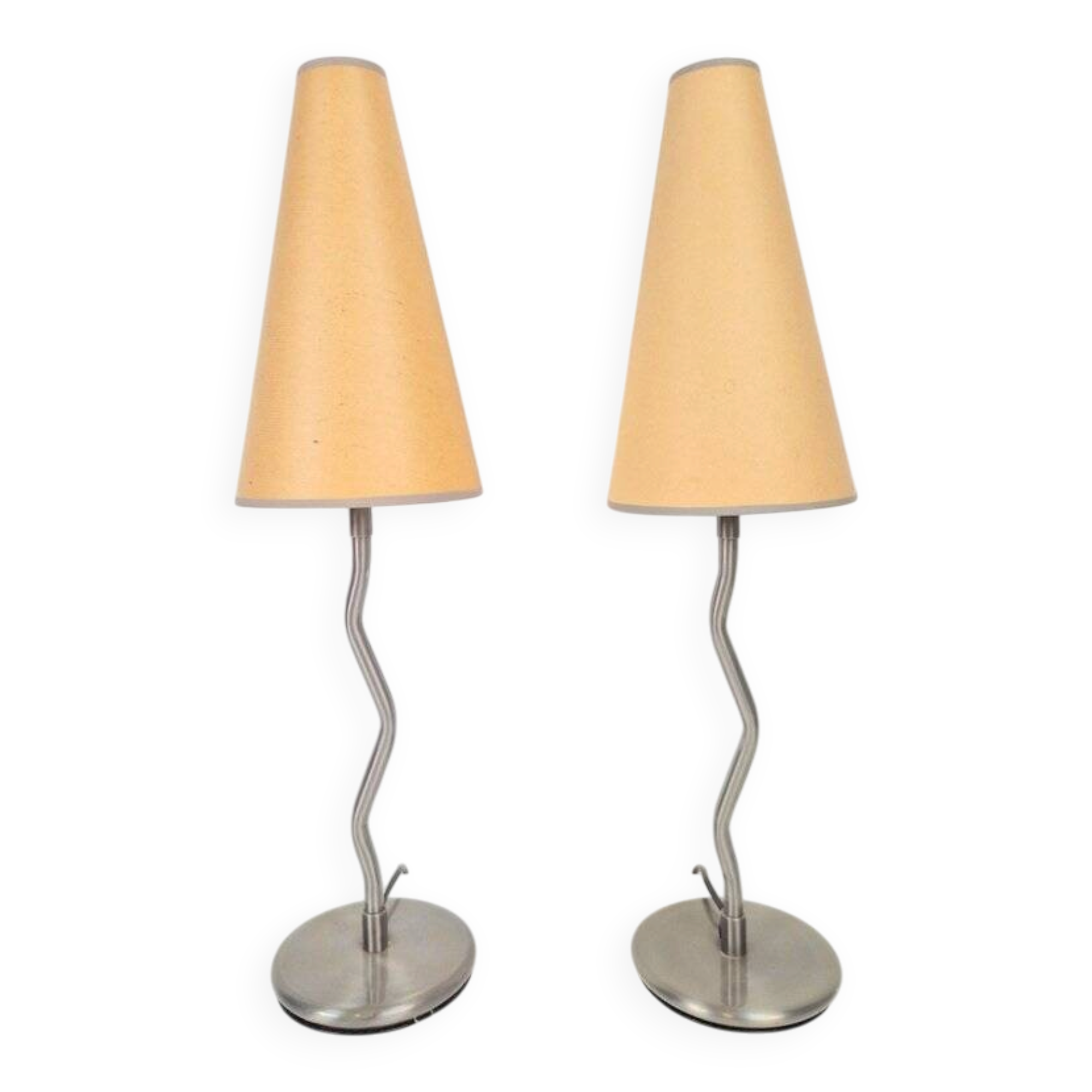 Lampes de table vintage Squiggle Antimon Zigzag d'Ikea, années 1990, ensemble de 2