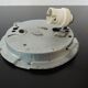 Round opaline ceiling light