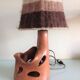 Ceramic lamp terracotta and lampshade wool 50/60