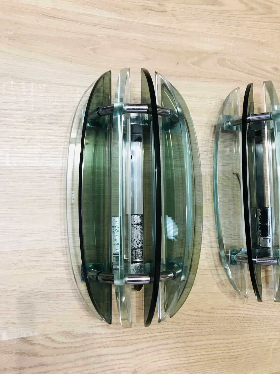 Pair of Veca wall lights