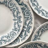 12 flat ironware plates “Louis XVI” Saint Amand and Hamage