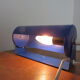 Ikea roll wall lamp model V413 in blue lacquered metal 1980