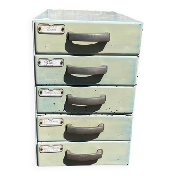 Vintage Metal Drawer Unit