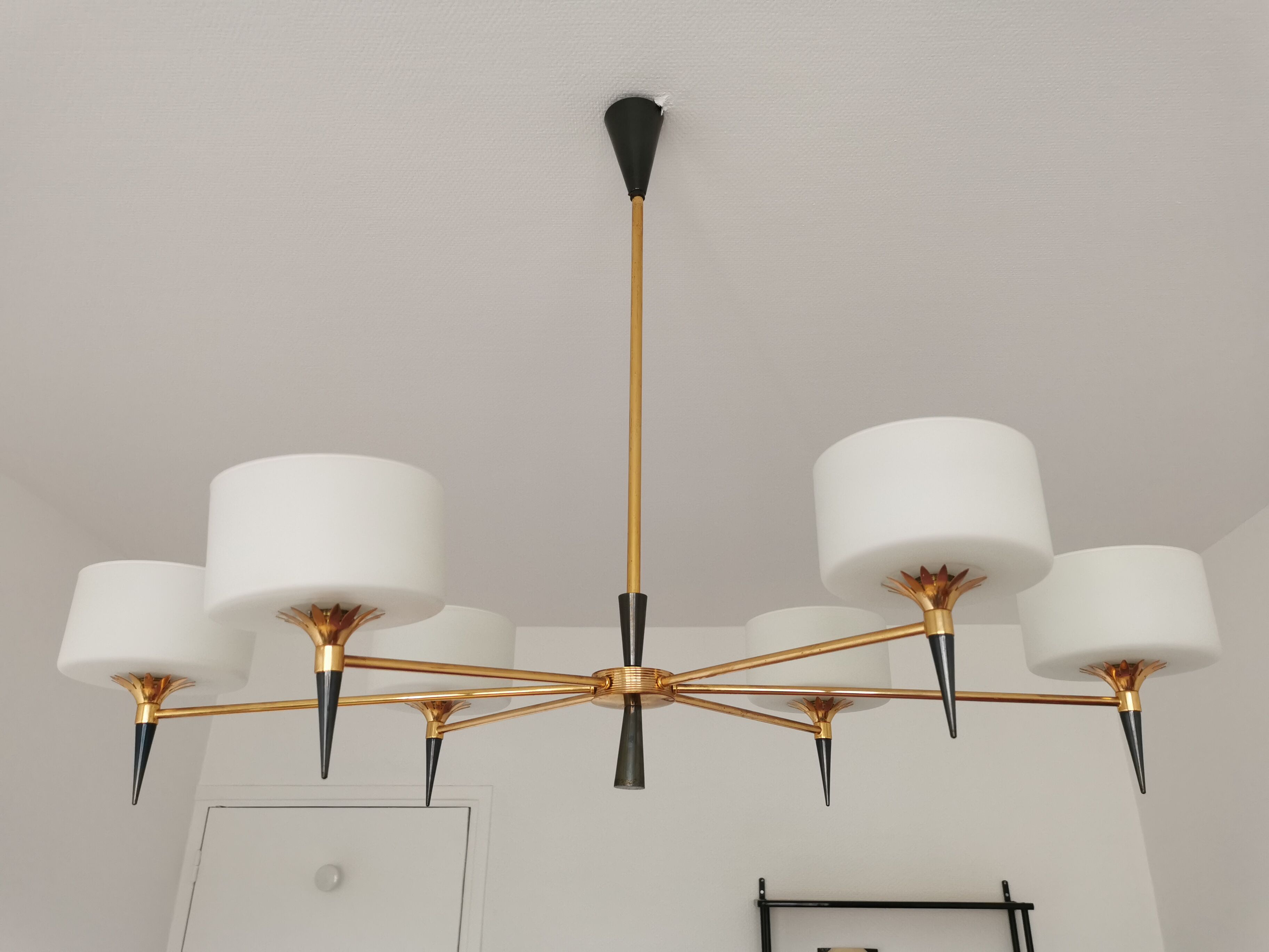 Chandelier 1950 modernist design arlus lunel