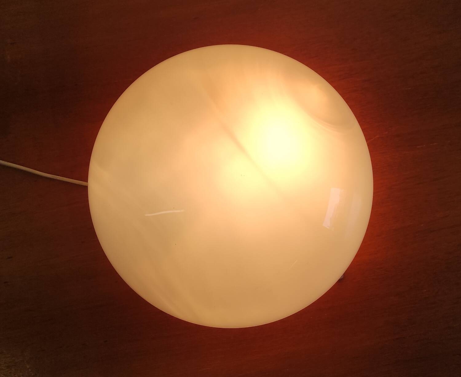 Opaline globe ceiling light 25 cm - 50s/60s
