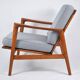 Fauteuil scandinave original Stefan, entièrement restauré, icône.