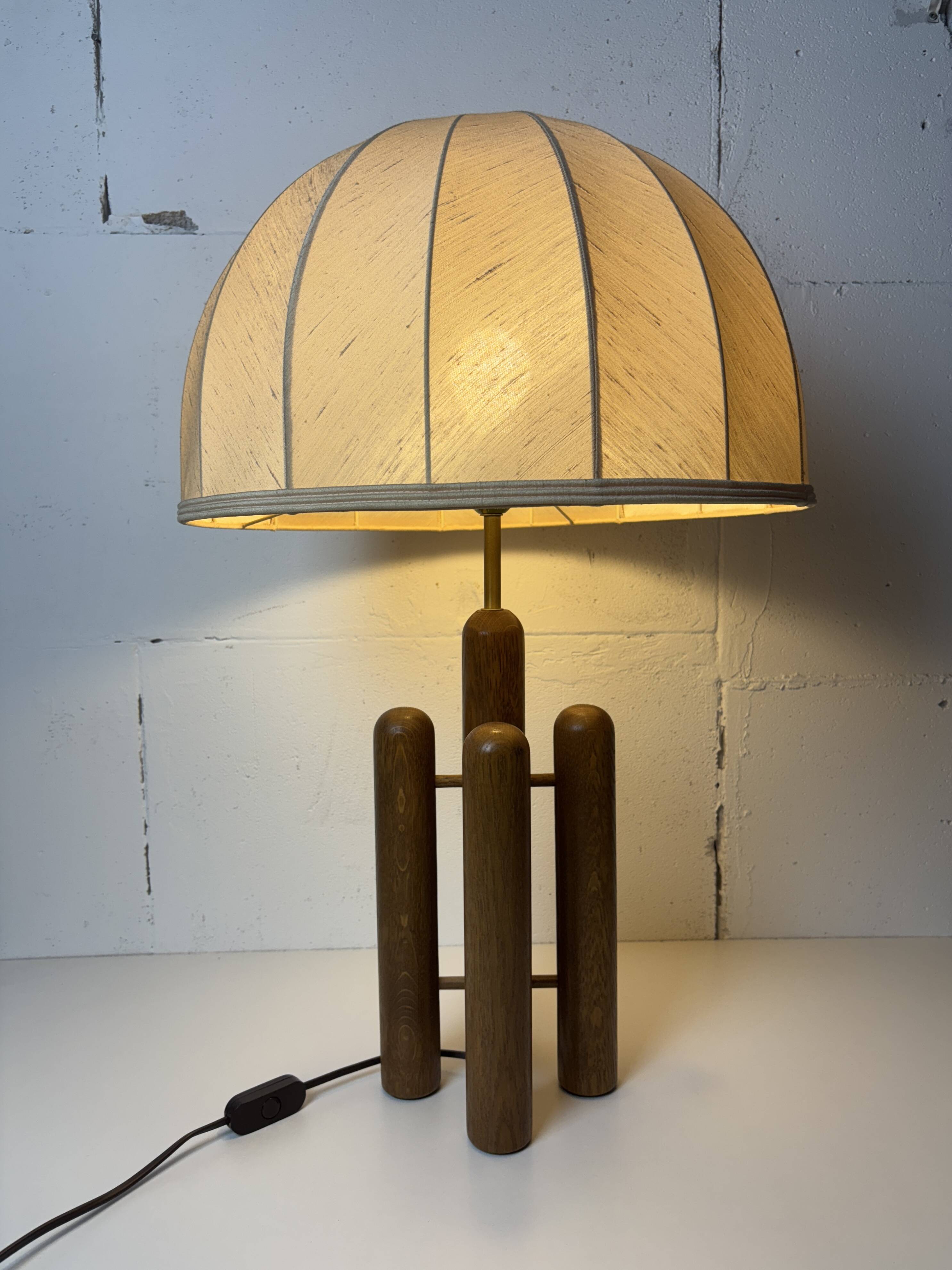 Midcentury organic sculptural architectural mushroom table lamp by Temde