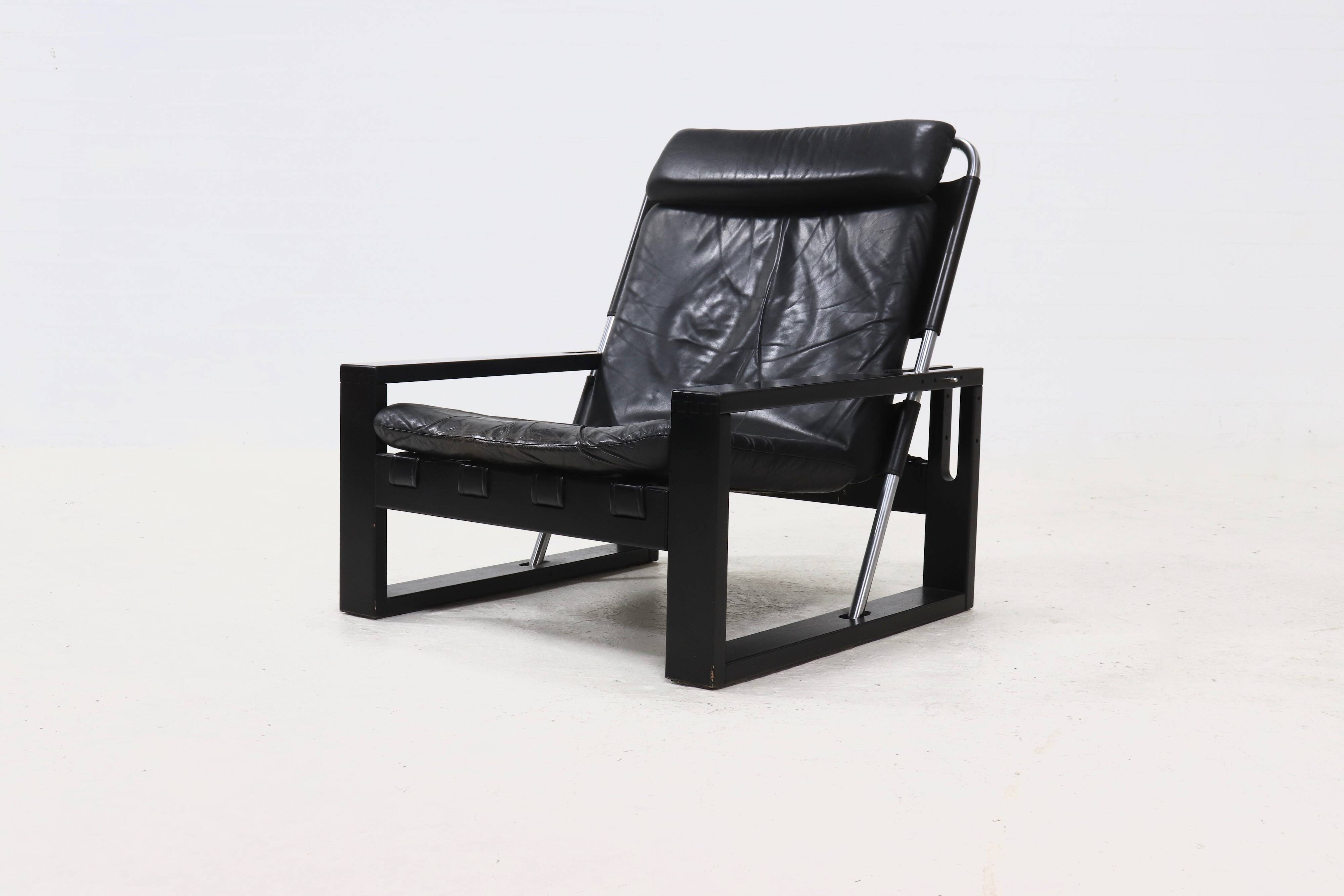 Brutalist Adjustable Lounge Chair by Sonja Wasseur 1970s