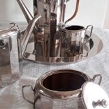 Art deco-style coffee service in silver metal 5 P