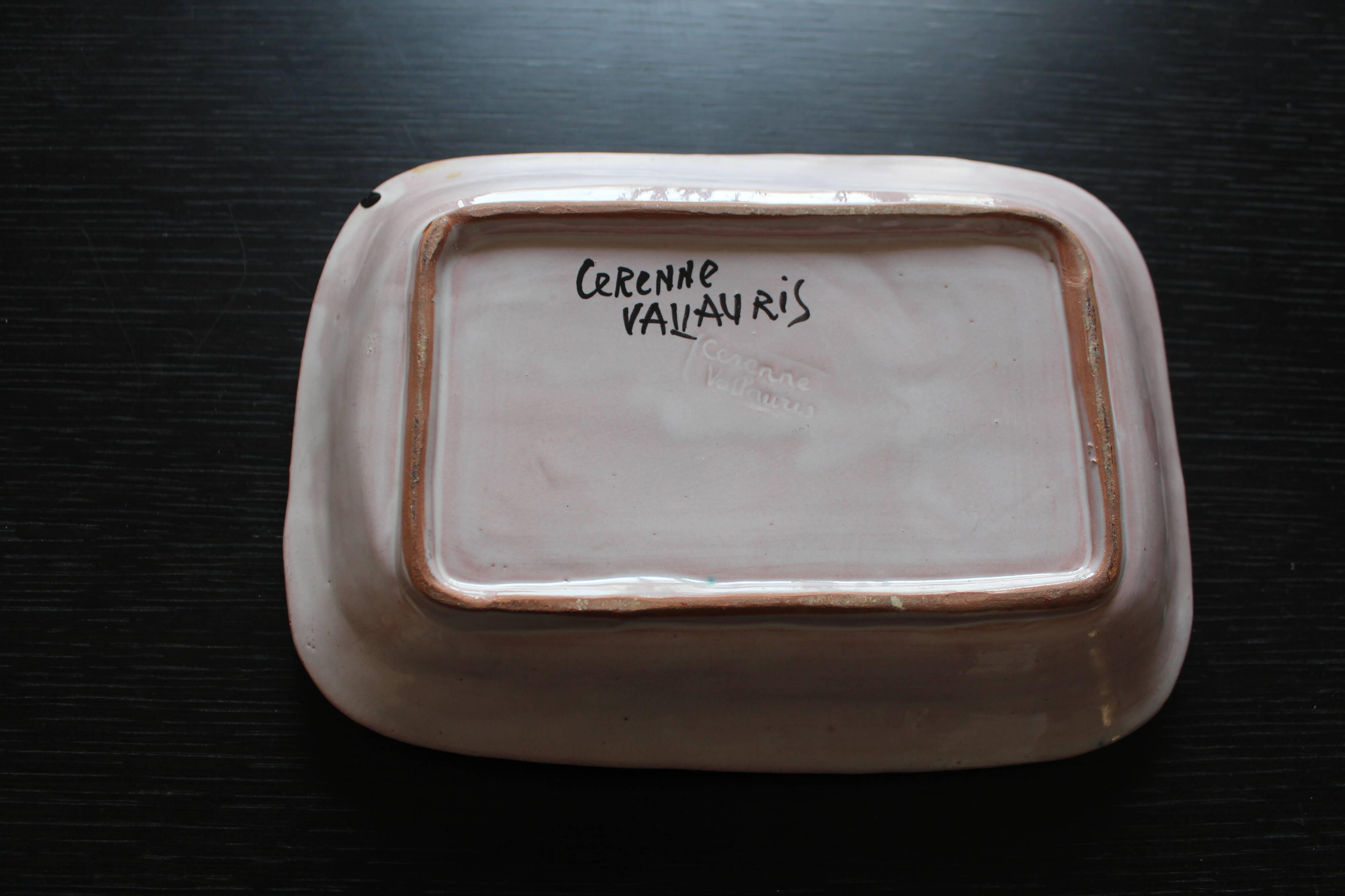 Trinket bowl vintage Cerenne Valauris