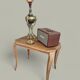 Table d'appoint bois massif - Lignes galbées esprit Louis XV