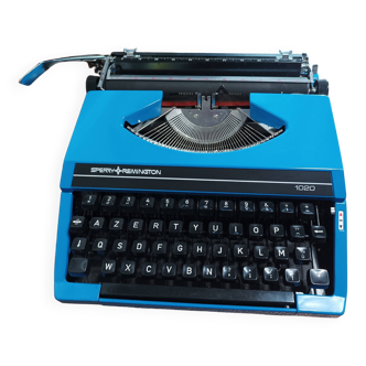 Machine à écrire Sperry Remington 1020 bleu profond Parfait état