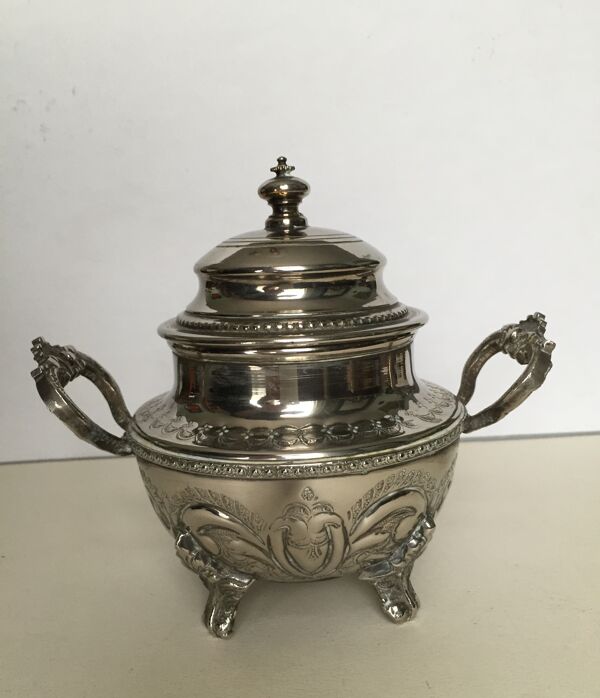 Service à thé en métal argenté
